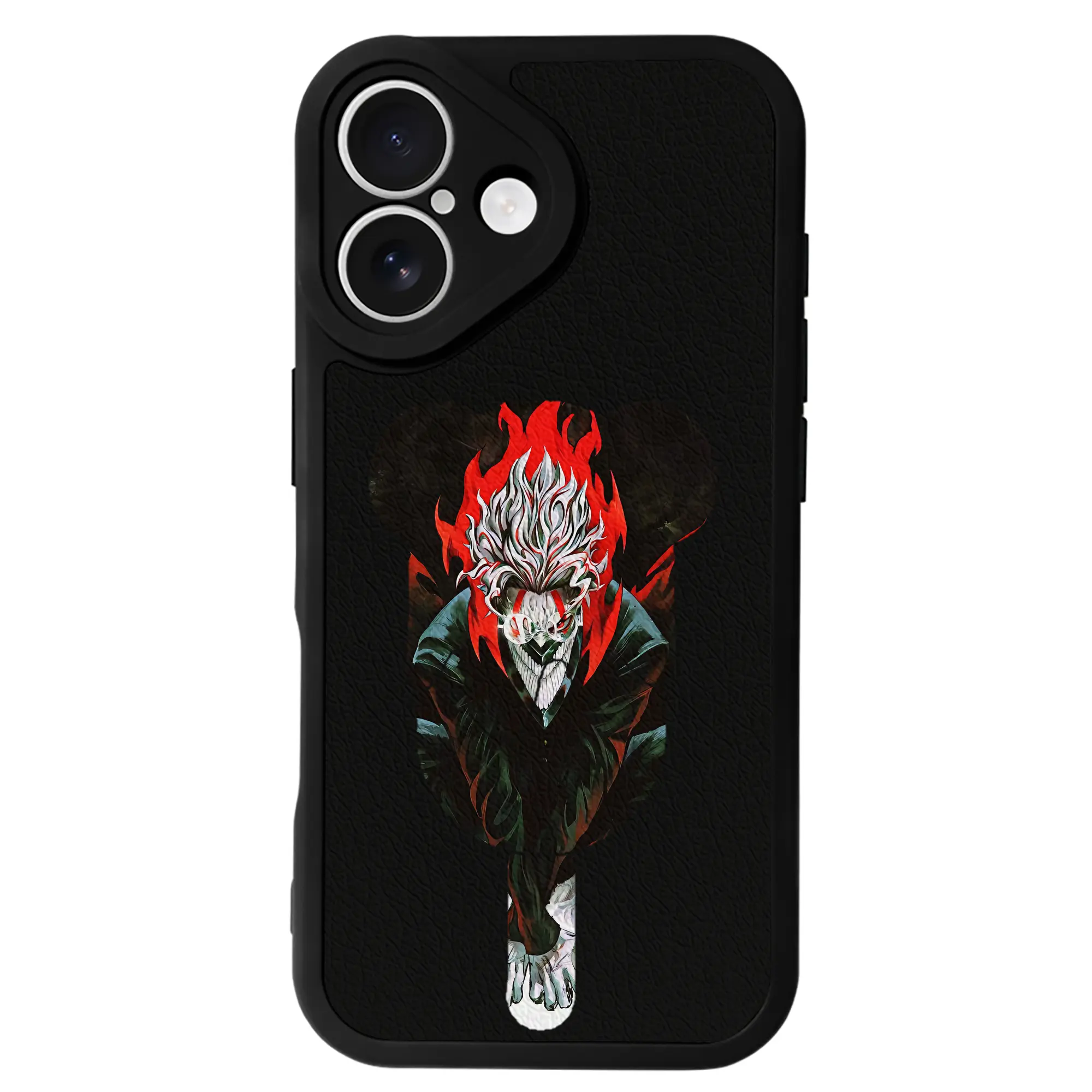 ダンダダン グッズ,オカルン - IPhone 16シリーズ対応 ・ シリコンスマホケース ・ レザー調 ・ 高精度フィット ・ 耐衝撃 ・ ワイヤレス充電対応 ・ 精密カット